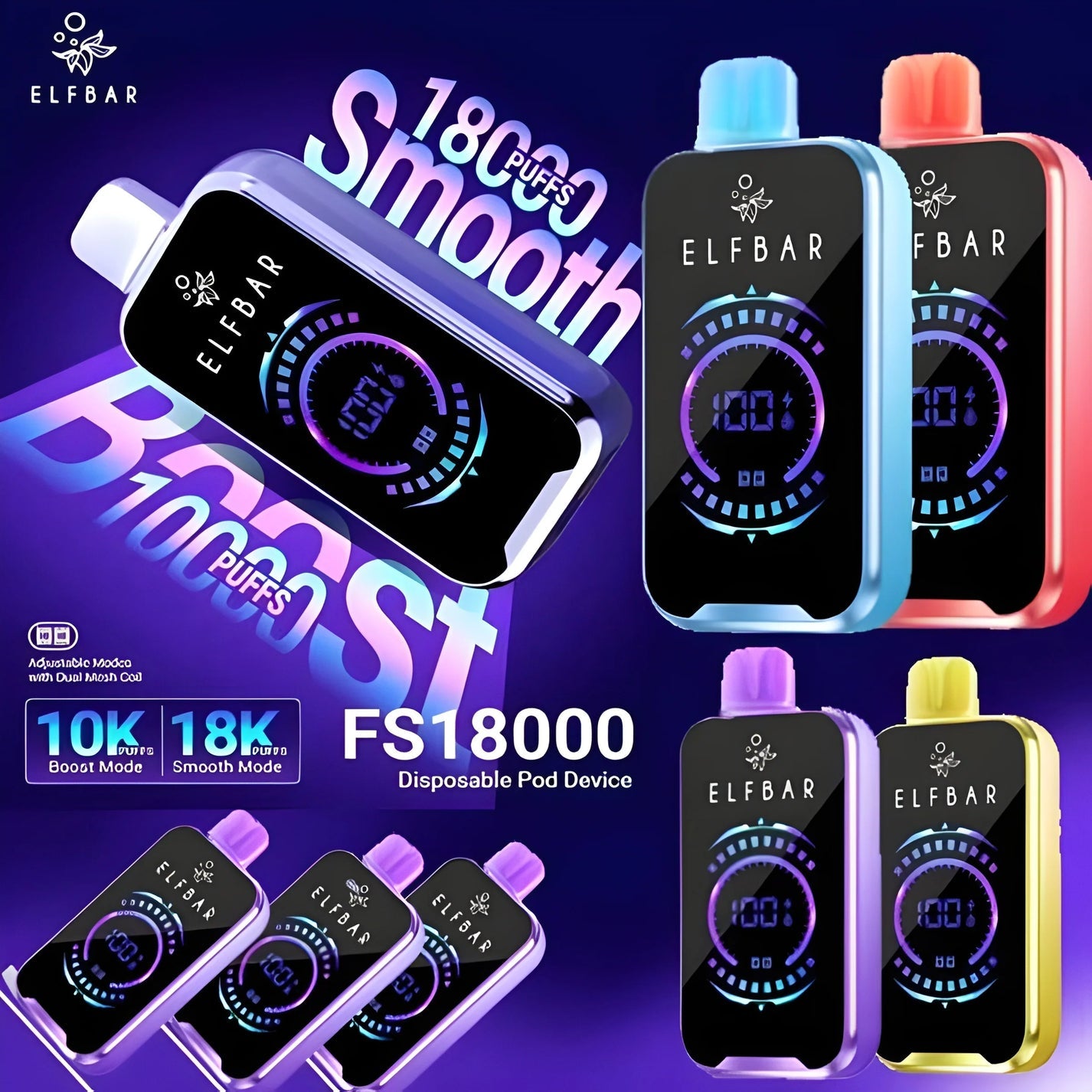 💥Buy 1 Get 2 Free💥 Elf Bar FS25000 Disposable Vape | We India