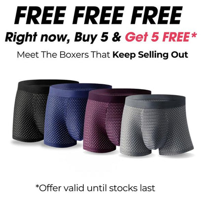 BOX-HERO BAMBOO LATEST ( PACK OF 5 + 5 ) FIBRE BOXER SHORTS UNDERWEAR