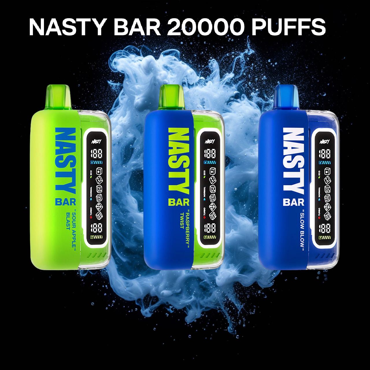 💥Buy 1 Get 2 Free💥NASTY BAR 25000 PUFFS DISPOSABLE VAPE - CHOOSE FLAVORS