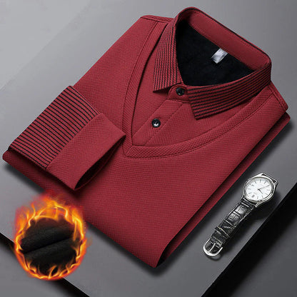 🔥Hot Sale-49% OFF🔥Men's Lapel Faux Two-Piece Knitted Shirt- PACK OF 2